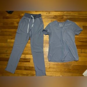 Figs vapor blue space dye set XXS